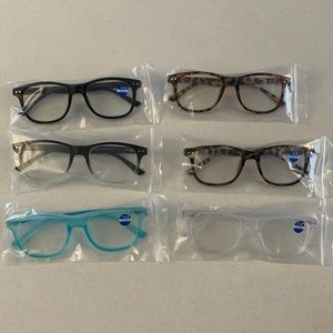 Six-Pack +1.0 Blue Light Reading Glasses